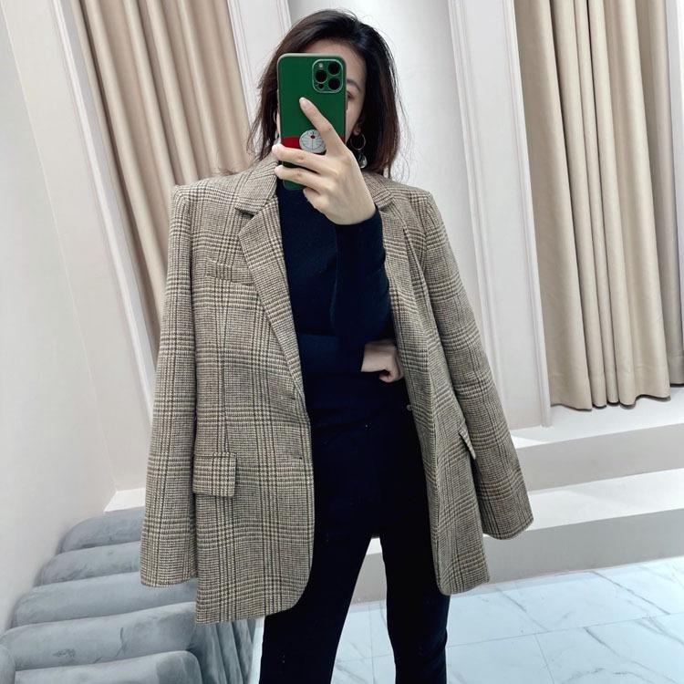 Women' Suits & Blazers Plaid Blazer To Restore Ancient Ways British Commuter Straight Female High-end Private Cloth Cardigan Winter, Khaki
Women' Suits & Blazers Plaid Blazer To Restore Ancient Ways British Commuter Straight Female High-end Private Cloth Cardigan Winter, Khaki