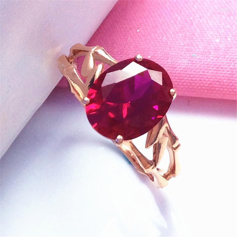 Cluster Rings 585 Purple Gold 14K Rose Ruby Oval Bamboo Engagement For Women Opening Adjustable Fine Party Luxury Jewelry
Cluster Rings 585 Purple Gold 14K Rose Ruby Oval Bamboo Engagement For Women Opening Adjustable Fine Party Luxury Jewelry