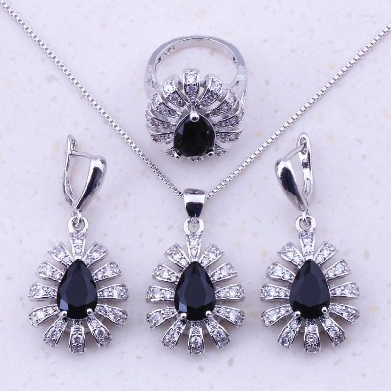 Necklace Earrings Set Impressive Black Created Crystal & Cubic Zircon 925 Sterling For Women Trendy Fashion Free Gift Box J0031, Picture shown
Necklace Earrings Set Impressive Black Created Crystal & Cubic Zircon 925 Sterling For Women Trendy Fashion Free Gift Box J0031, Picture shown