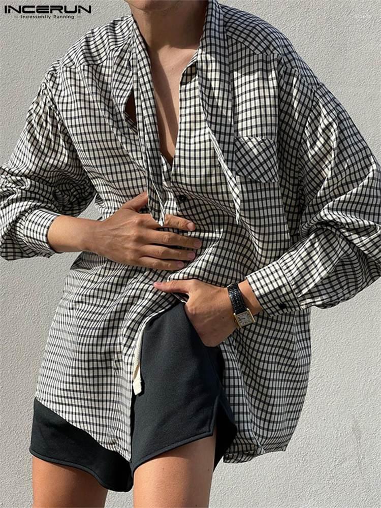 Men' Casual Shirts Fashion Men Plaid Shirt Lapel Long Sleeve Streetwear Clothing 2022 Loose Stylish Button Leisure Camisas -5XL INCERUN, White
Men' Casual Shirts Fashion Men Plaid Shirt Lapel Long Sleeve Streetwear Clothing 2022 Loose Stylish Button Leisure Camisas -5XL INCERUN, White