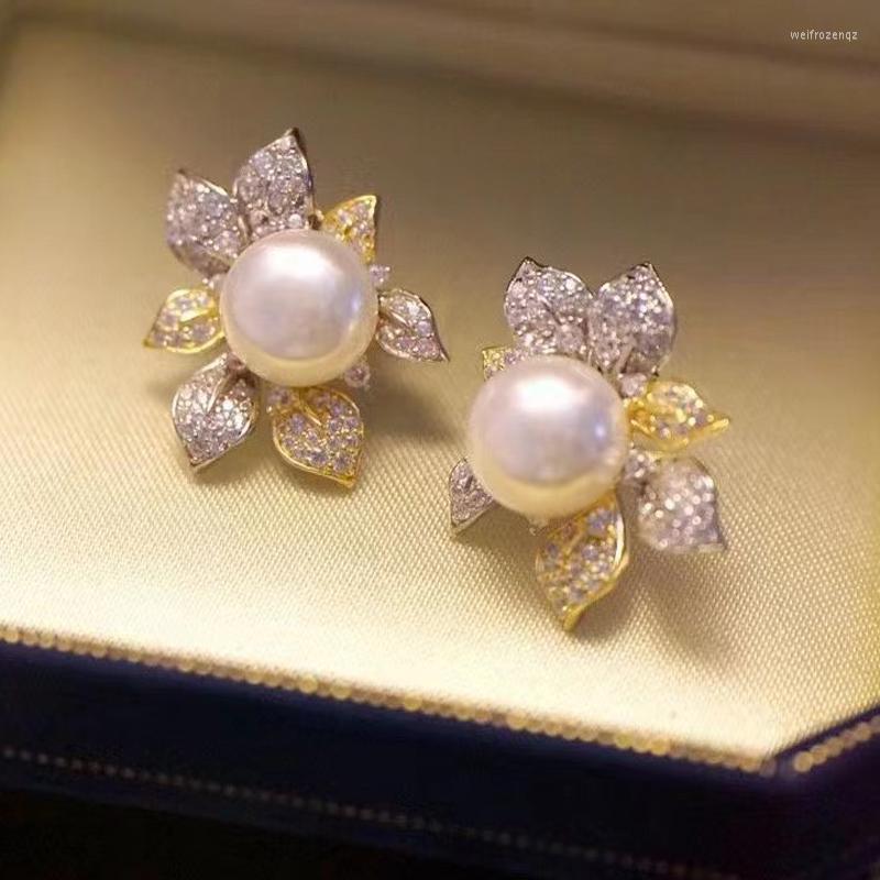 Stud Earrings Natural Fresh Water Pearl Flower Style For Women Girl Female 925Sterling Silver With Cubin Zircon
Stud Earrings Natural Fresh Water Pearl Flower Style For Women Girl Female 925Sterling Silver With Cubin Zircon