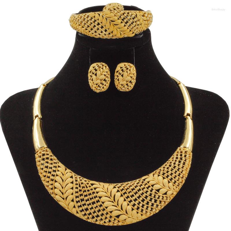 Necklace Earrings Set African Bride Gold Fashion Women Bracelet Nigerian Wedding Jewelry Accessories Christmas Gifts, Picture shown
Necklace Earrings Set African Bride Gold Fashion Women Bracelet Nigerian Wedding Jewelry Accessories Christmas Gifts, Picture shown