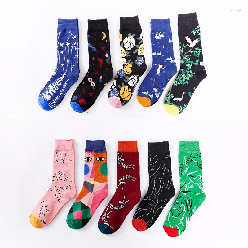 Men's Socks Unisex Harajuku Men Personality Art Abstract Funny Street Long Women Cotton Fall Winter Crew 5 Pairs/set
Men's Socks Unisex Harajuku Men Personality Art Abstract Funny Street Long Women Cotton Fall Winter Crew 5 Pairs/set