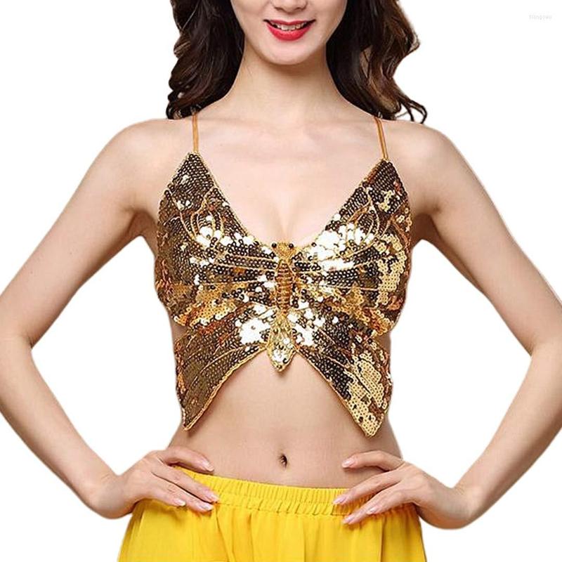 Bras Shiny Sexy Women Halter Back Lace-up Festival Raves Crop Top Tribal Belly Dance Beaded Sequin Padded Bandage Butterfly Bra, Silver
Bras Shiny Sexy Women Halter Back Lace-up Festival Raves Crop Top Tribal Belly Dance Beaded Sequin Padded Bandage Butterfly Bra, Silver