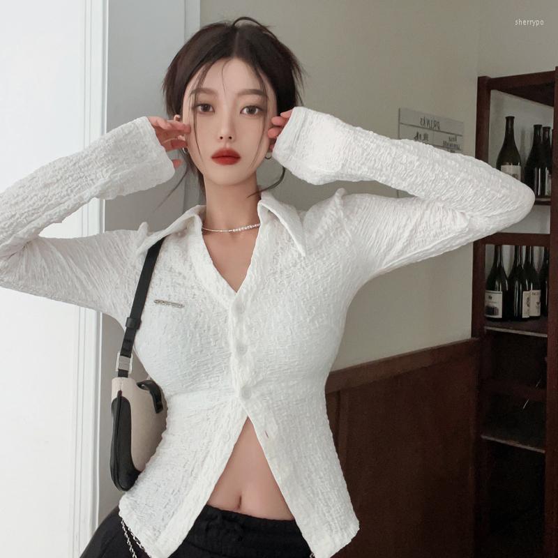 Women' T Shirts 2022 Autumn For Women Crop Tops Korean Style Retro White Shirt Knitting Long-sleeved Elastic Tee, Beige
Women' T Shirts 2022 Autumn For Women Crop Tops Korean Style Retro White Shirt Knitting Long-sleeved Elastic Tee, Beige