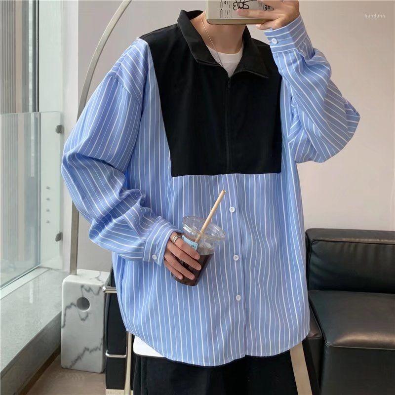 Men's Casual Shirts 2022 Summer Men's Classic Style Patchwork Striped Printing Cotton Fashion Apricot/blue Camisa Masculina
Men's Casual Shirts 2022 Summer Men's Classic Style Patchwork Striped Printing Cotton Fashion Apricot/blue Camisa Masculina
