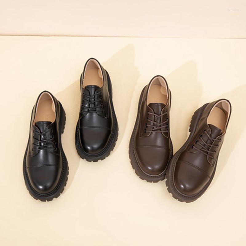 Dress Shoes Women's Loafers Leather Thick Heel Lace Up British Style Oxford, Black
Dress Shoes Women's Loafers Leather Thick Heel Lace Up British Style Oxford, Black