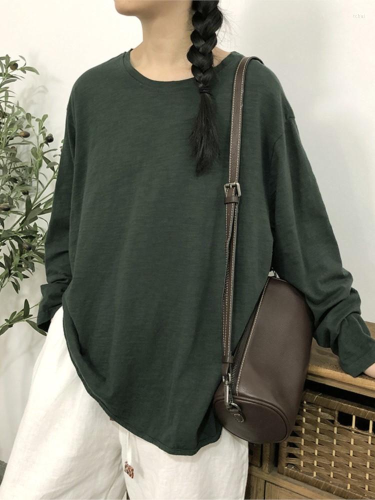 Women's T Shirts Johnature Women Autumn Cotton T-Shirts And Tops O-Neck Long Sleeve Solid Color Tees 2022 Loose Clothes Casual, Black
Women's T Shirts Johnature Women Autumn Cotton T-Shirts And Tops O-Neck Long Sleeve Solid Color Tees 2022 Loose Clothes Casual, Black