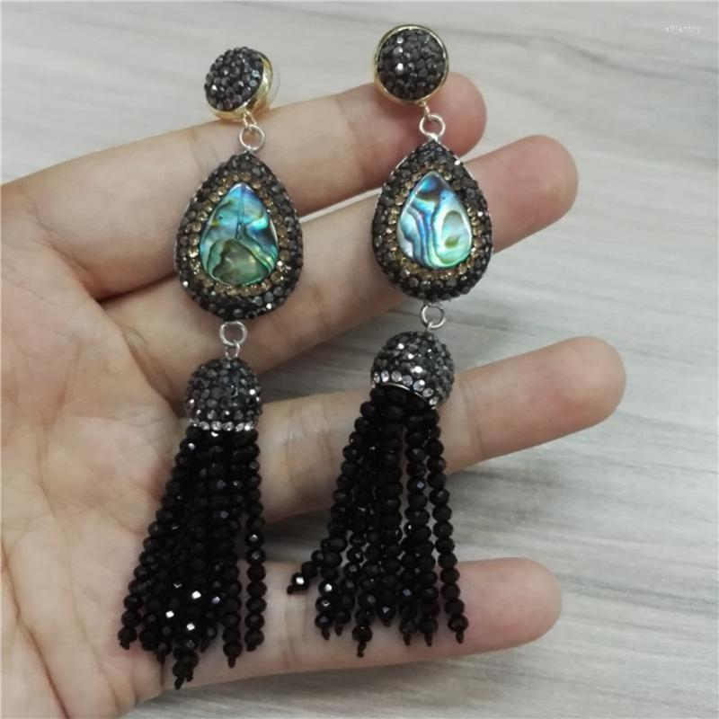 Dangle Earrings Natural Black Green Water Drop Abalone Shell Connector Charms Bead Tassel Long Earring For Women
Dangle Earrings Natural Black Green Water Drop Abalone Shell Connector Charms Bead Tassel Long Earring For Women