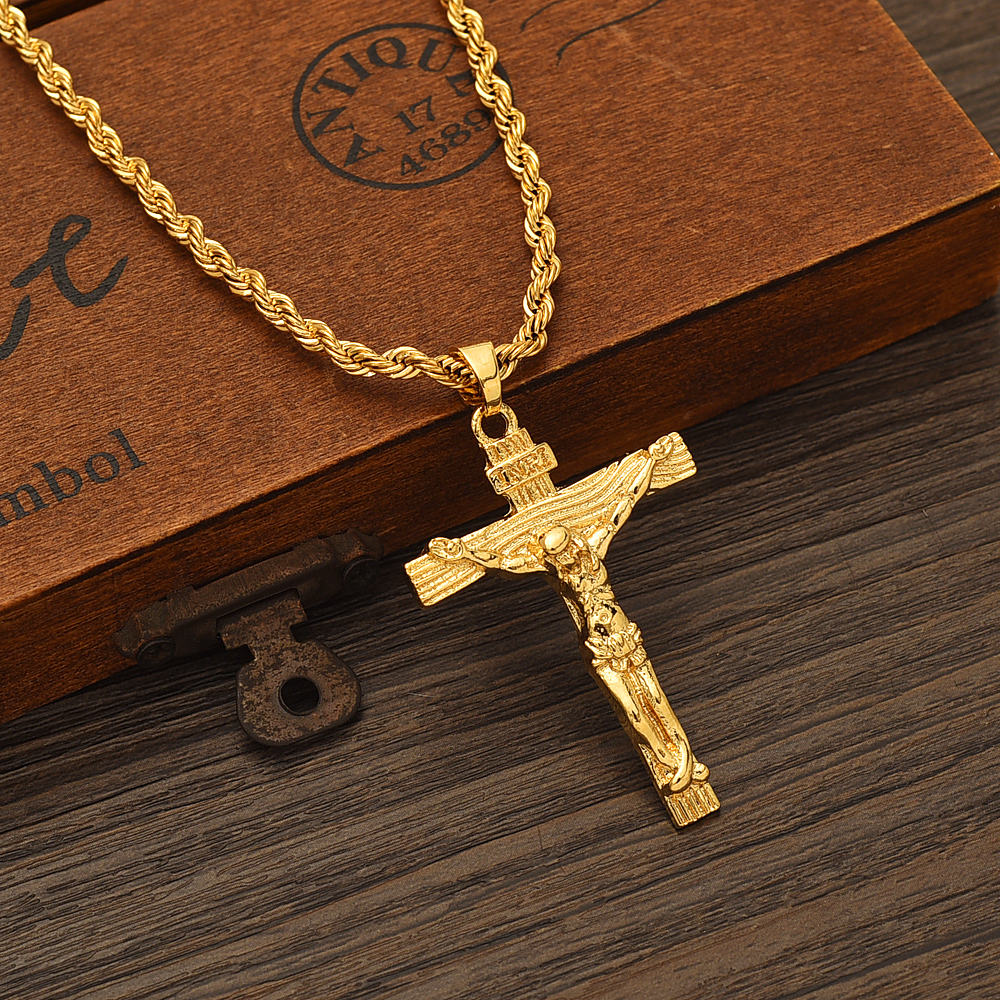 Stunning Fine Solid Gold Crucifix Jesus Cross Chain Twisted rope Necklace 50cm FREE GIFT BOX multi-style design select
Stunning Fine Solid Gold Crucifix Jesus Cross Chain Twisted rope Necklace 50cm FREE GIFT BOX multi-style design select
