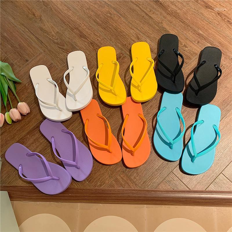 Slippers Summer Women Flat Heel Flip-flops Female Simple Tide Couple Solid Color Clip-on Ladies Casual Non-slip Beach Slides, Blue 
Slippers Summer Women Flat Heel Flip-flops Female Simple Tide Couple Solid Color Clip-on Ladies Casual Non-slip Beach Slides, Blue