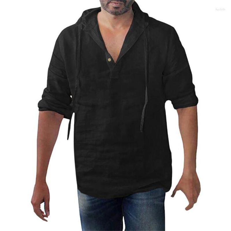 Men's Casual Shirts 2022 European-USA Wind Spring And Autumn Blouse Men's Linen Personality Style Hooded Shirt In Solid Color M-3XL, Black
Men's Casual Shirts 2022 European-USA Wind Spring And Autumn Blouse Men's Linen Personality Style Hooded Shirt In Solid Color M-3XL, Black
