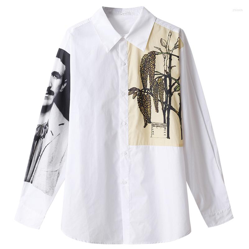 Women's Blouses PERHAPS U White Black Character Tree Print Turn Down Collar Button Long Sleeve Chic Loose Shirt B0579
Women's Blouses PERHAPS U White Black Character Tree Print Turn Down Collar Button Long Sleeve Chic Loose Shirt B0579
