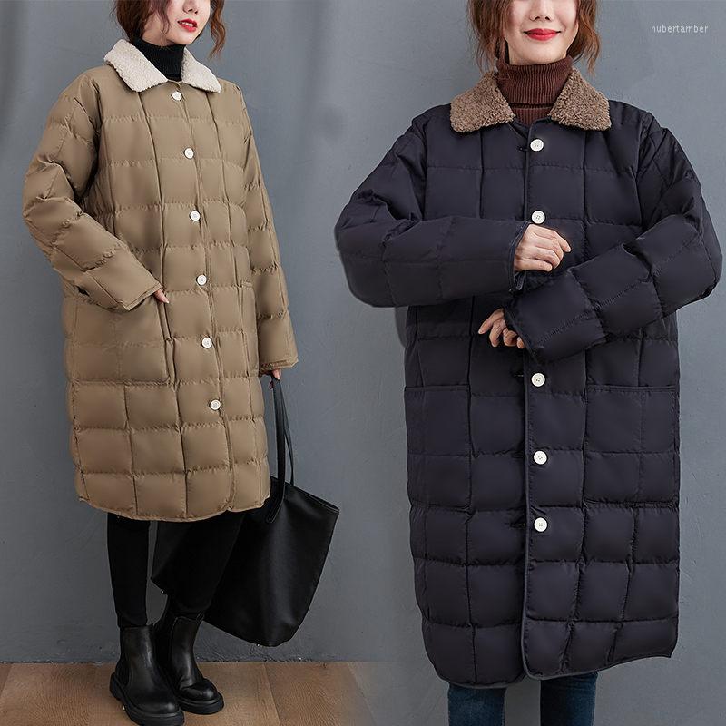 Women's Down Lapel Casual Warm Mid-Length Padded Jacket Thicken Loose Parkas Winter Plus Size Quilted Outerwear Abrigos M1542, Black
Women's Down Lapel Casual Warm Mid-Length Padded Jacket Thicken Loose Parkas Winter Plus Size Quilted Outerwear Abrigos M1542, Black