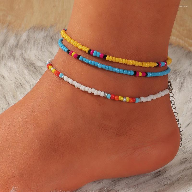 Anklets Vintage Multi-layer Bosnia DIY Beads Chains Adjust Braid Anklet Sets For Women Punk Style Colorfully Summer Beach Jewelry
Anklets Vintage Multi-layer Bosnia DIY Beads Chains Adjust Braid Anklet Sets For Women Punk Style Colorfully Summer Beach Jewelry