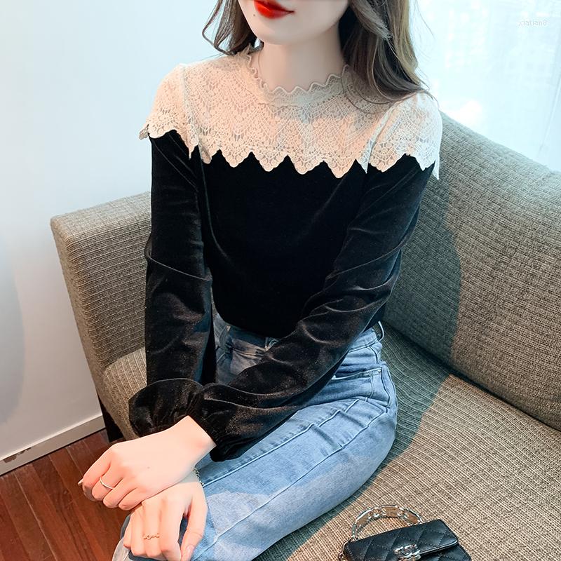 Women' Blouses Corduroy Patchwork Women' 2022 Spring Lace Long Sleeve Shirts Fashion Slim Fit Korean Autumn Top Casual Clothing, Black
Women' Blouses Corduroy Patchwork Women' 2022 Spring Lace Long Sleeve Shirts Fashion Slim Fit Korean Autumn Top Casual Clothing, Black