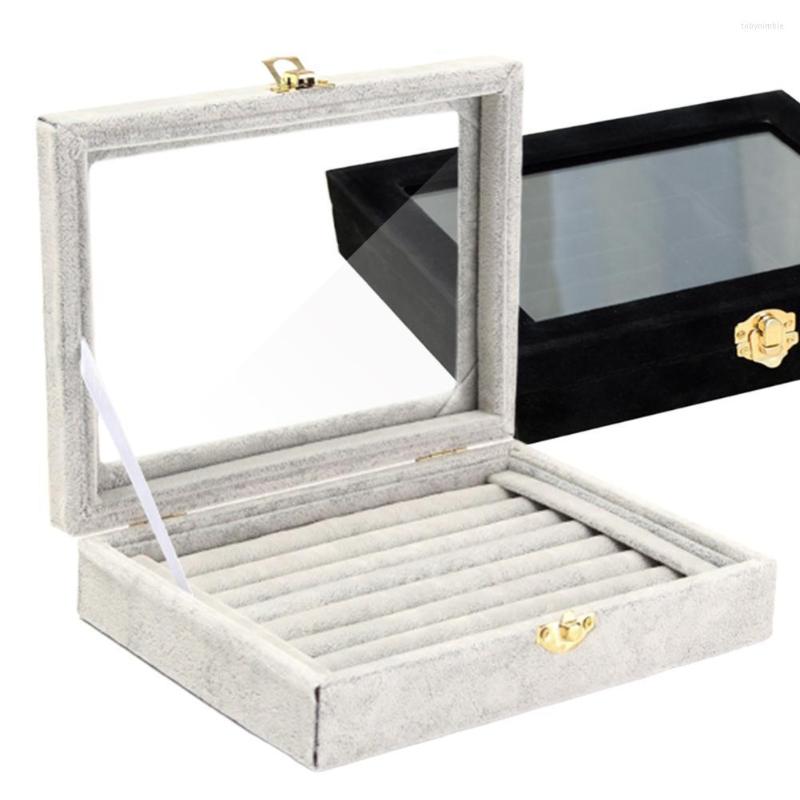 Jewelry Pouches Fashion Portable Velvet Wooden Rings Display Organizer Box Tray Holder Earring Storage Boxes Showcase
Jewelry Pouches Fashion Portable Velvet Wooden Rings Display Organizer Box Tray Holder Earring Storage Boxes Showcase