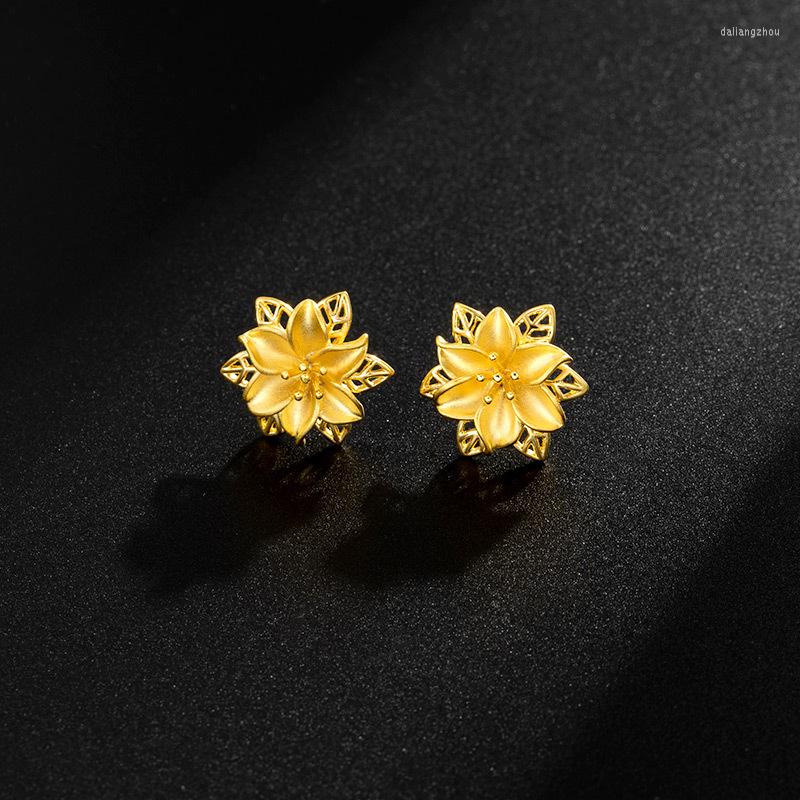 Stud Earrings 24K Gold Color For Women Fine Jewelry Vintage Hollow Flower Earring Wedding Gift Free Ship
Stud Earrings 24K Gold Color For Women Fine Jewelry Vintage Hollow Flower Earring Wedding Gift Free Ship