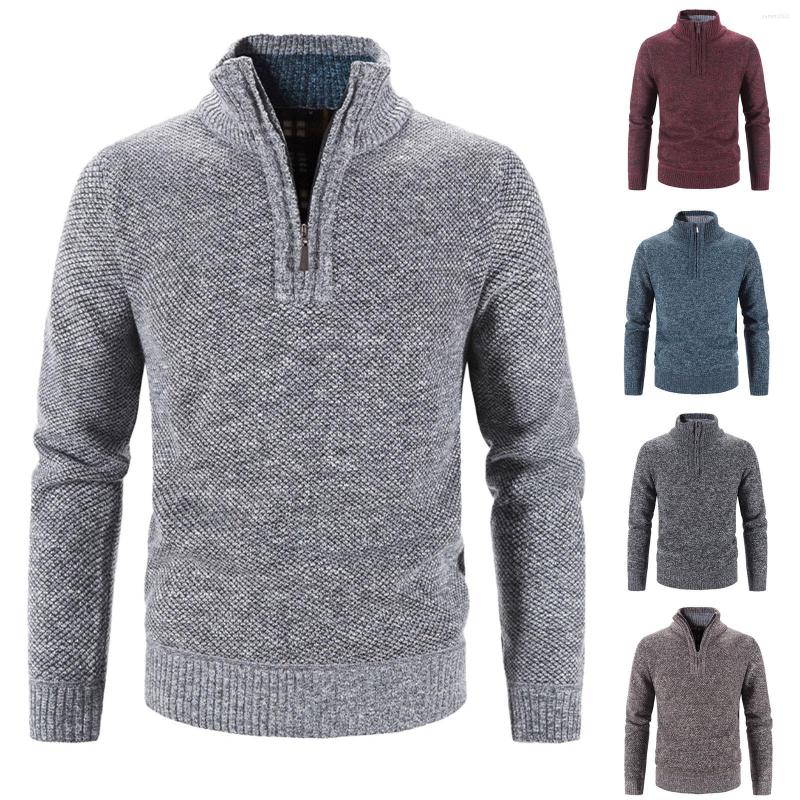 Men's Sweaters 2022 Men's Thick Warm Knitted Pullovers Autumn Solid Long Sleeve Turtleneck Half Zip Fleece Winter Comfy Coat Male, Gy
Men's Sweaters 2022 Men's Thick Warm Knitted Pullovers Autumn Solid Long Sleeve Turtleneck Half Zip Fleece Winter Comfy Coat Male, Gy