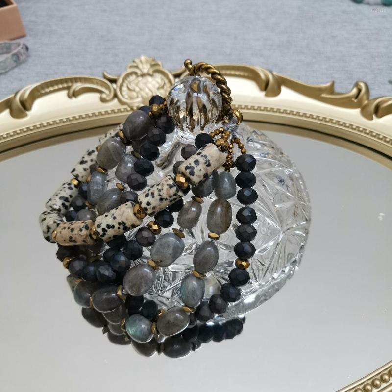 Strand Lii Ji Real Stone Statement Labradorite Dalmatians Gold Color Hematite Bracelet 22cm
Strand Lii Ji Real Stone Statement Labradorite Dalmatians Gold Color Hematite Bracelet 22cm