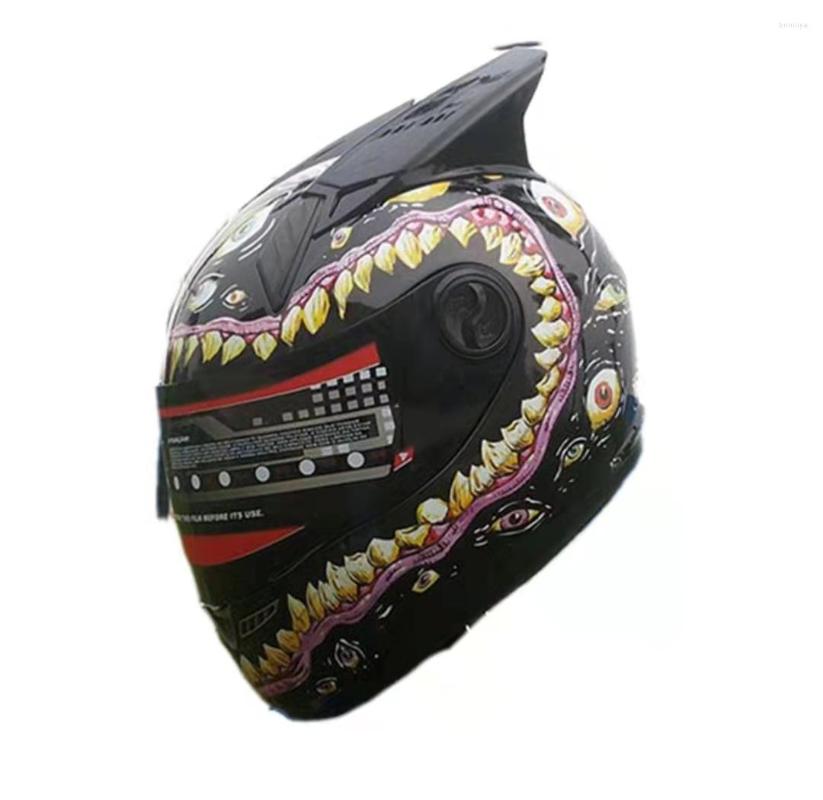 Motorcycle Helmets Malushun Big Eyes Helmet Man Or Women' Animal Horns High Quality Vintage Men' Full Face, Picture shown
Motorcycle Helmets Malushun Big Eyes Helmet Man Or Women' Animal Horns High Quality Vintage Men' Full Face, Picture shown