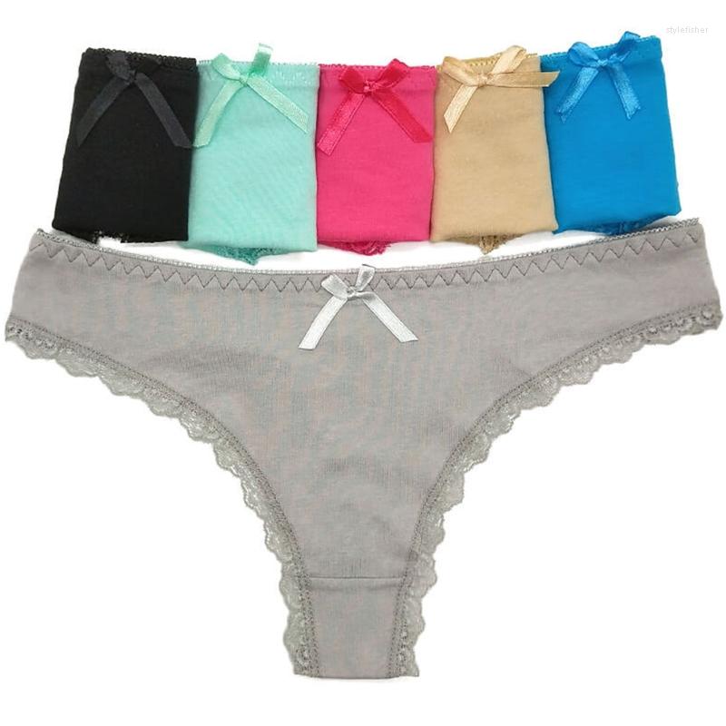 Women's Panties 6Pcs Women Low Rise Cotton Underwear Solid Bow Thong Lace Trim Hipster, Picture shown
Women's Panties 6Pcs Women Low Rise Cotton Underwear Solid Bow Thong Lace Trim Hipster, Picture shown