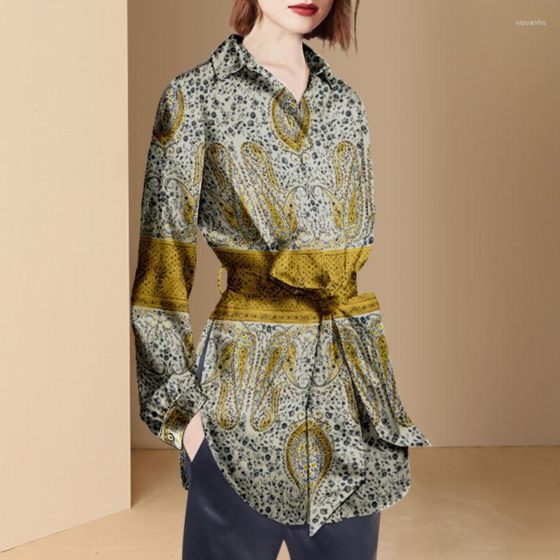 Women's Blouses Fashion Blouse Shirt Female 2022 Spring Long -sleeved Color Reduction Temperament Printed Polo Collar Mid -length Skirt, Picture shown
Women's Blouses Fashion Blouse Shirt Female 2022 Spring Long -sleeved Color Reduction Temperament Printed Polo Collar Mid -length Skirt, Picture shown
