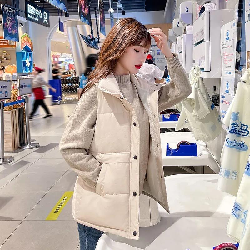 Women's Vests Autumn Winter Warm Cotton Vest Waistcoat Womens Sleeveless Coats Jacket Casual Loose Stand-up Collar Wild, Creamy-white
Women's Vests Autumn Winter Warm Cotton Vest Waistcoat Womens Sleeveless Coats Jacket Casual Loose Stand-up Collar Wild, Creamy-white