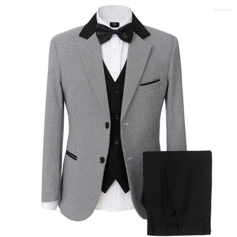 Men's Suits Men's Wedding Groom Tuxedo Houndstooth Suit 3 Piece Formal Party Dress Blazer Vest Pants, Black
Men's Suits Men's Wedding Groom Tuxedo Houndstooth Suit 3 Piece Formal Party Dress Blazer Vest Pants, Black