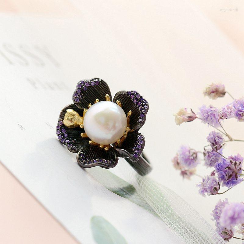 Cluster Rings Authentic 925 Sterling Silver Fashion Women Retro Style Inlaid Natural Freshwater Pearl Party Fine Jewelry Gift
Cluster Rings Authentic 925 Sterling Silver Fashion Women Retro Style Inlaid Natural Freshwater Pearl Party Fine Jewelry Gift