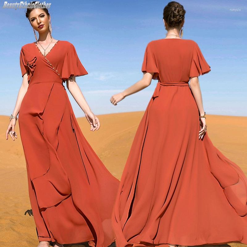 Party Dresses Summer Women Short Sleeve Long Dress Evening Formal Gown African Ladies Maxi -2XL, Orange
Party Dresses Summer Women Short Sleeve Long Dress Evening Formal Gown African Ladies Maxi -2XL, Orange