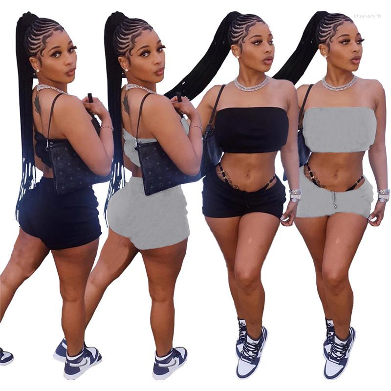 Women' Tracksuits Women Strapless Crop Top And Shorts Set Summer Solid Casual 2 Pieces Clothes, Black
Women' Tracksuits Women Strapless Crop Top And Shorts Set Summer Solid Casual 2 Pieces Clothes, Black