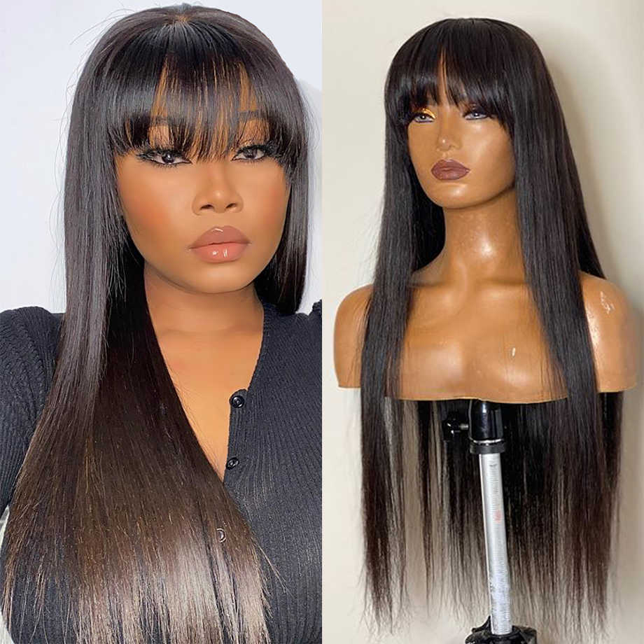 Fashion Lace Wigs Bone Straight 100% Human Hair with Bangs 28 30 Inch Fringe Bob Cheap Long Brazilian for Women 221212, #1b
Fashion Lace Wigs Bone Straight 100% Human Hair with Bangs 28 30 Inch Fringe Bob Cheap Long Brazilian for Women 221212, #1b