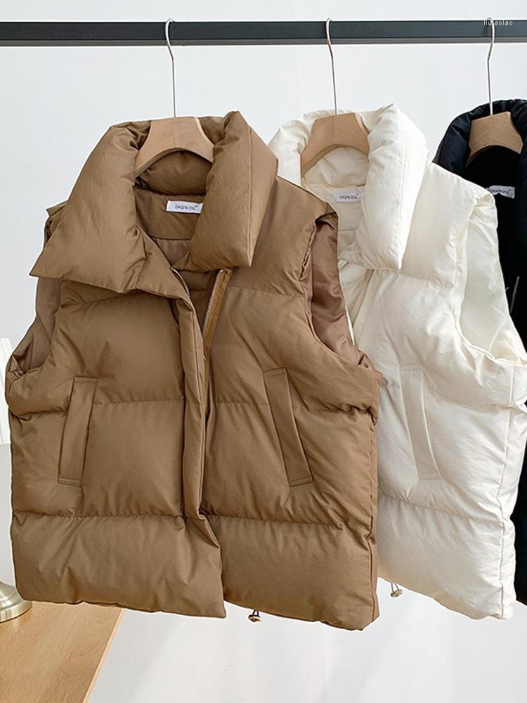 Women's Vests Spring Autumn Women Stand Collar Sleeveless Cotton Waistcoat Casual Female Zipper Loose Wadded Vest Ladies Tops, Beige
Women's Vests Spring Autumn Women Stand Collar Sleeveless Cotton Waistcoat Casual Female Zipper Loose Wadded Vest Ladies Tops, Beige