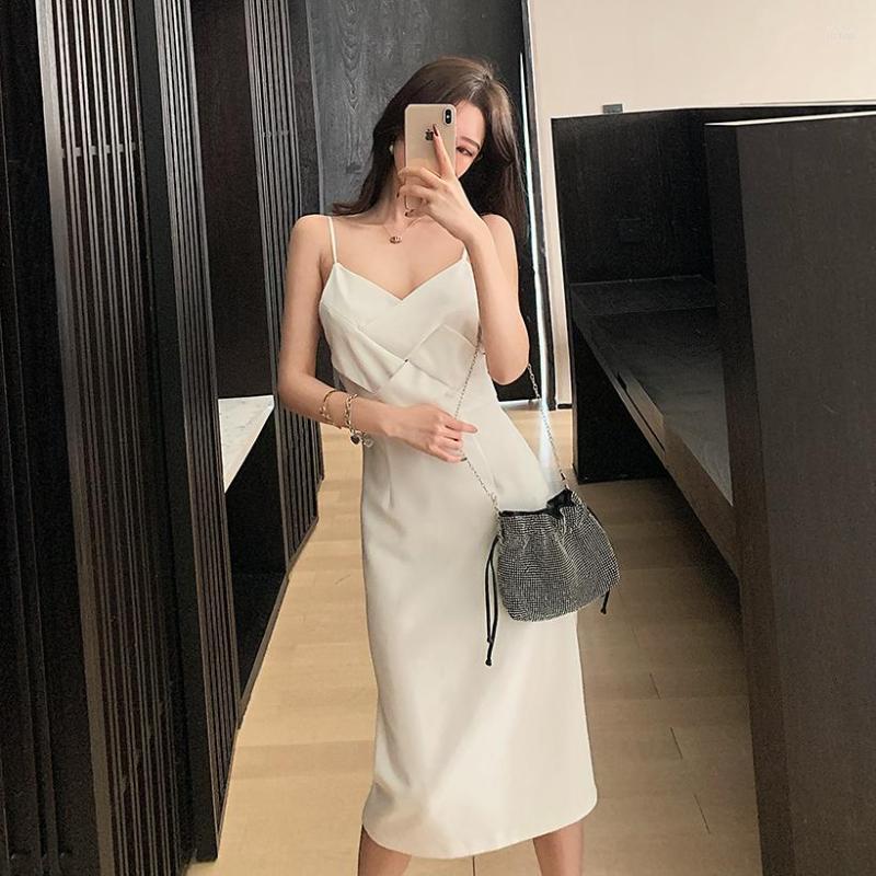 Casual Dresses Women' Elegant Medium Dress Solid Spaghetti Straps V-Neck Hollow Out Knee Length Spring Summer 2022, White
Casual Dresses Women' Elegant Medium Dress Solid Spaghetti Straps V-Neck Hollow Out Knee Length Spring Summer 2022, White