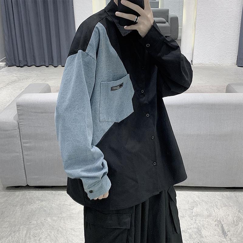 Men's Casual Shirts 2022 Men's Trendy Denim Stitching Long Sleeve Hawaiian Shirt Camisa Masculina Social Streetwear Large Size -5XL, Black
Men's Casual Shirts 2022 Men's Trendy Denim Stitching Long Sleeve Hawaiian Shirt Camisa Masculina Social Streetwear Large Size -5XL, Black