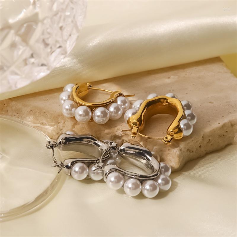 Hoop Earrings Korean Simple Personality Retro Gold Silver Color Imitation Pearl Metal U-shaped For Women Female Jewelry
Hoop Earrings Korean Simple Personality Retro Gold Silver Color Imitation Pearl Metal U-shaped For Women Female Jewelry