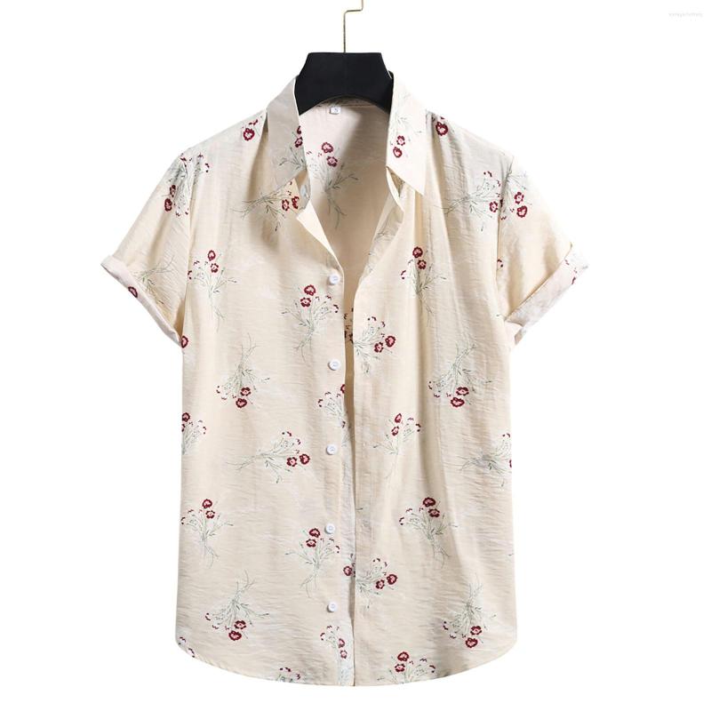 Men' Casual Shirts Men Short Sleeve Lapel Printed Shirt Tropical Leaf Pattern Floral Cotton Linen Summer Hawaiian Holiday Camisa Tops, Beige
Men' Casual Shirts Men Short Sleeve Lapel Printed Shirt Tropical Leaf Pattern Floral Cotton Linen Summer Hawaiian Holiday Camisa Tops, Beige