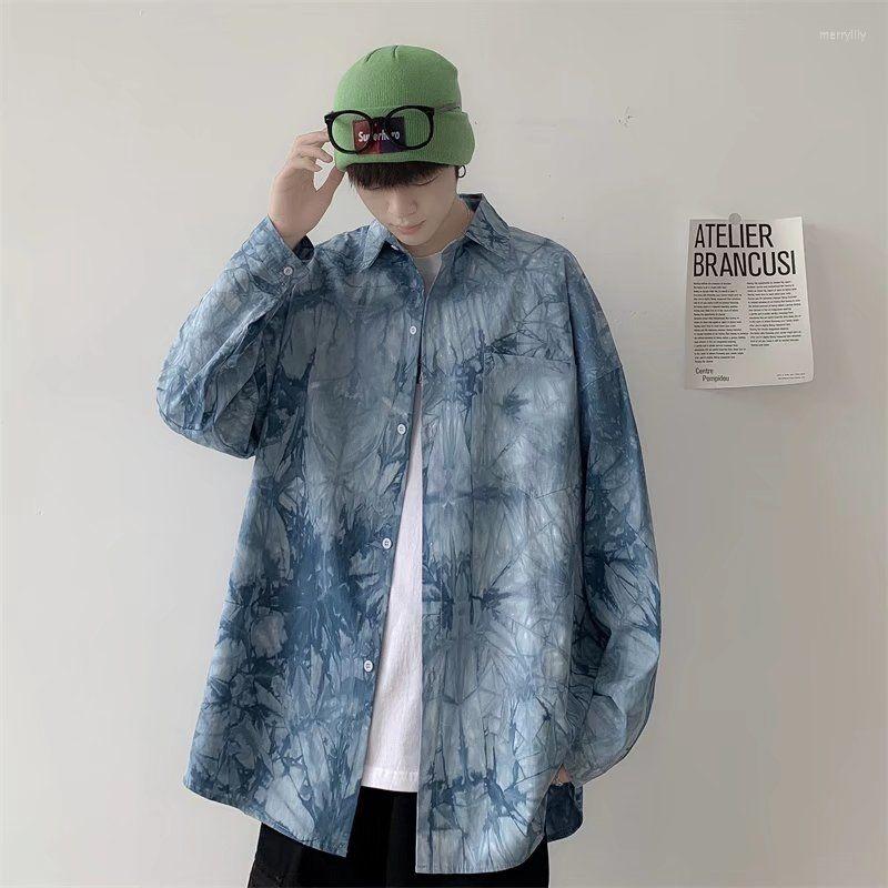Men's Casual Shirts Tie-dye Printed Men Oversize Loose All-match Hiphop Wear Tops Trendy Long Sleeve Lapel Thin Male Clothes, Black
Men's Casual Shirts Tie-dye Printed Men Oversize Loose All-match Hiphop Wear Tops Trendy Long Sleeve Lapel Thin Male Clothes, Black