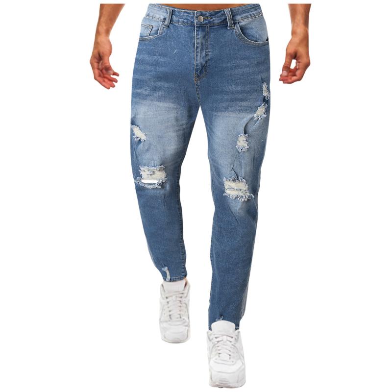 Men' Jeans Skinny Denim Pants Autumn Slim Casual Cropped Fashion Water Wash Ripped Streetwear Oversize Trousers, Light blue
Men' Jeans Skinny Denim Pants Autumn Slim Casual Cropped Fashion Water Wash Ripped Streetwear Oversize Trousers, Light blue