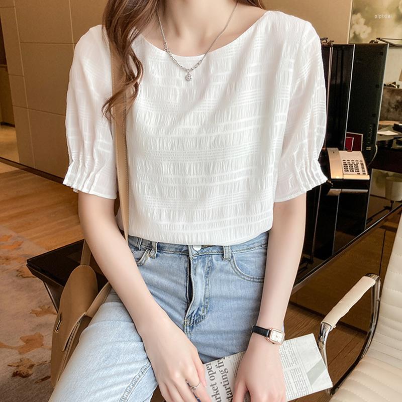 Women' Blouses GGRIGHT O-Neck Chiffon Loose Short Sleeve Women Shirts 2022 Office Lady Summer Tops Woman Clothes Chemisier Femme, Blue
Women' Blouses GGRIGHT O-Neck Chiffon Loose Short Sleeve Women Shirts 2022 Office Lady Summer Tops Woman Clothes Chemisier Femme, Blue