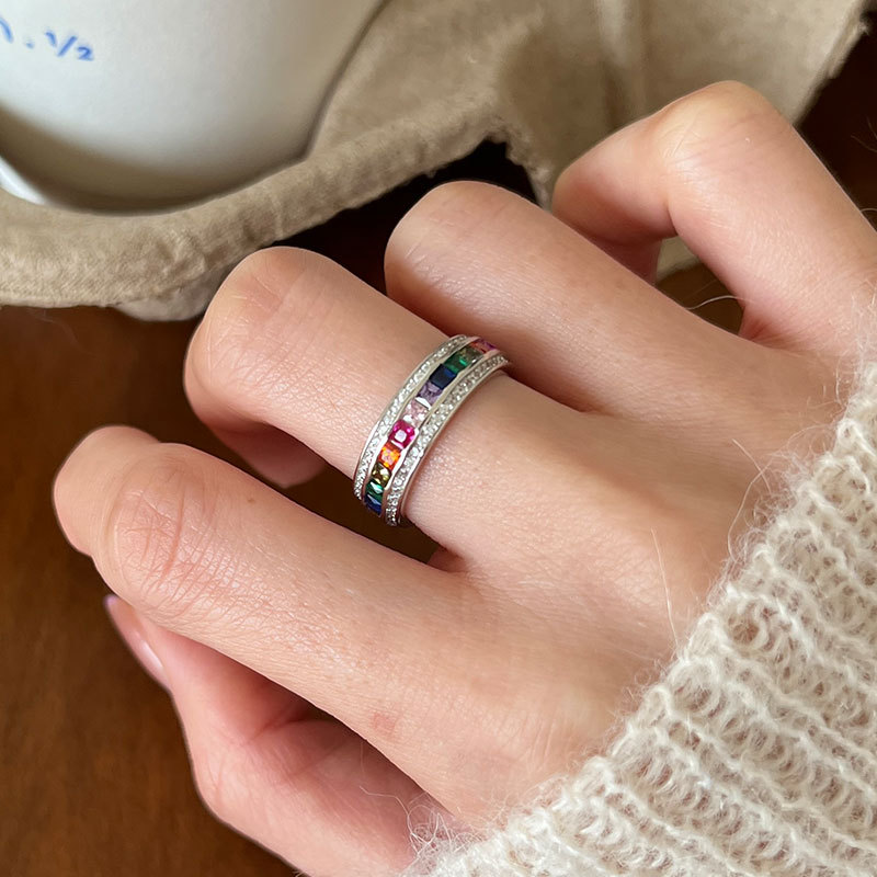 S925 Sterling Silver Jewelry Women's Full Zircon Rings Fashion Minimalism Circular Rhinestones Shiny Dainty Ringlet Wholesales
S925 Sterling Silver Jewelry Women's Full Zircon Rings Fashion Minimalism Circular Rhinestones Shiny Dainty Ringlet Wholesales