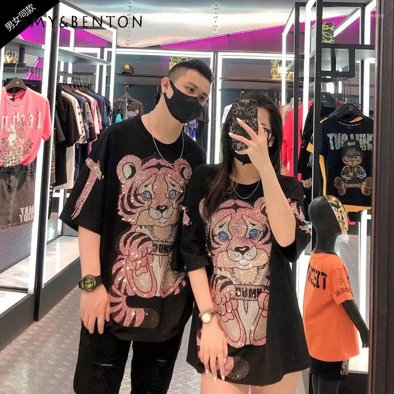 Women' T Shirts Fashion High Brand Rhinestone Cartoon Loose Short-Sleeved T-shirt For Women Summer Style Round Neck Tops Ladies, Black
Women' T Shirts Fashion High Brand Rhinestone Cartoon Loose Short-Sleeved T-shirt For Women Summer Style Round Neck Tops Ladies, Black