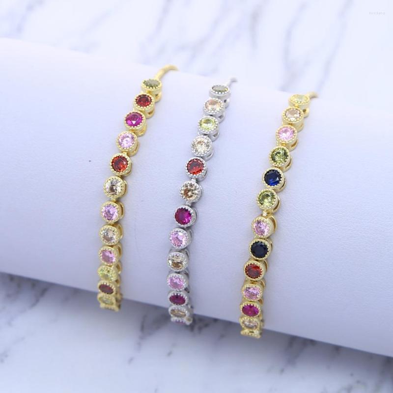 Charm Bracelets Rainbow CZ Tennis Chain Crystal For Women Colorful Adjustable Length Link Jewelry
Charm Bracelets Rainbow CZ Tennis Chain Crystal For Women Colorful Adjustable Length Link Jewelry