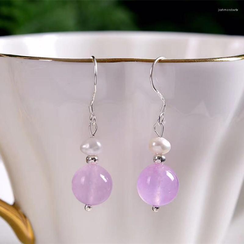 Dangle Earrings Purple Crystal Chalcedony Lucky Natural Stone Beads Women Jewelry Drop Gifts Valentine's Day Gift
Dangle Earrings Purple Crystal Chalcedony Lucky Natural Stone Beads Women Jewelry Drop Gifts Valentine's Day Gift