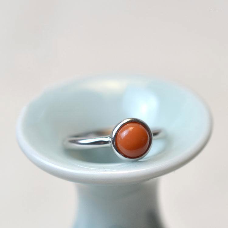 Cluster Rings Natural Full-Color S925 Sterling Silver Southern Red Agate Ruby Ring For Women Simple Opening Ornament
Cluster Rings Natural Full-Color S925 Sterling Silver Southern Red Agate Ruby Ring For Women Simple Opening Ornament