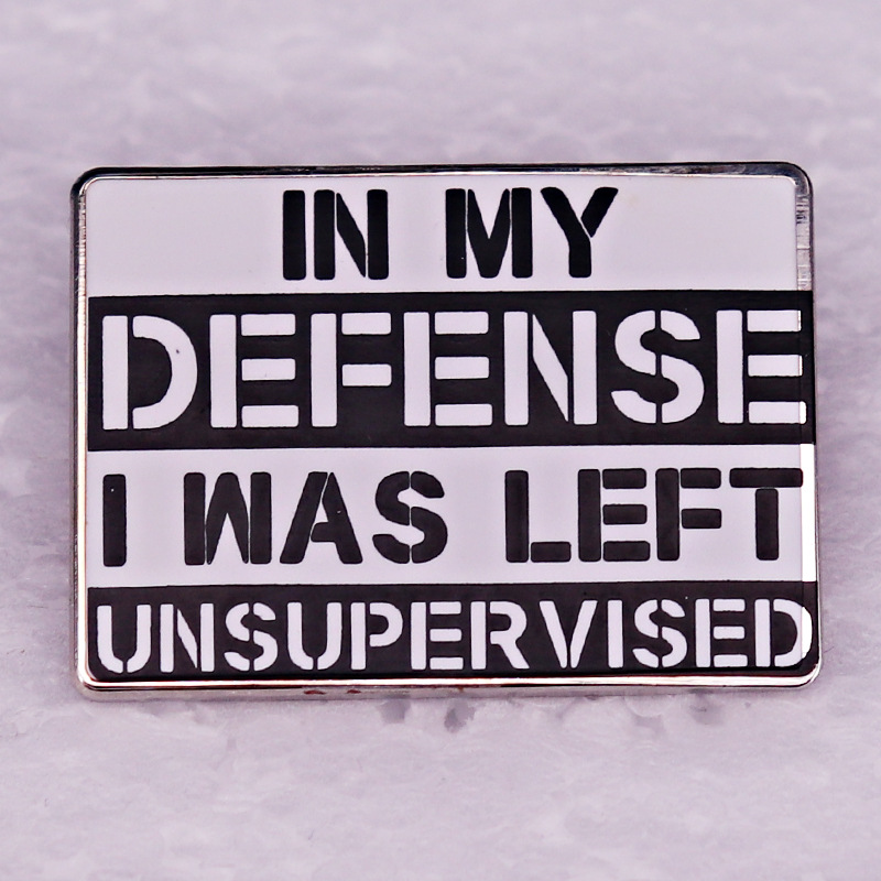 In my defense I was left unsuspervised pin brooch badge Interesting satirical gift, As picture
In my defense I was left unsuspervised pin brooch badge Interesting satirical gift, As picture