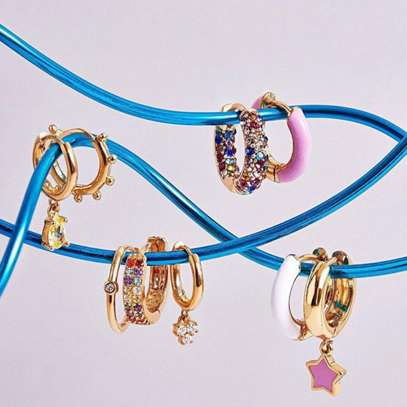 Hoop Earrings Top Quality Women Fashion CZ Small Elegant Statement Gold Color Copper Huggie Earring For Girls Wedding Jewelry
Hoop Earrings Top Quality Women Fashion CZ Small Elegant Statement Gold Color Copper Huggie Earring For Girls Wedding Jewelry