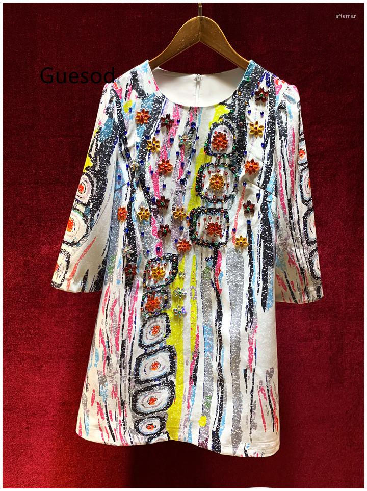 Casual Dresses Guesod Women French Designer O-Neck Elegant Dress 2022 Summer Female Top Quality Handmade Arrive, Fancy
Casual Dresses Guesod Women French Designer O-Neck Elegant Dress 2022 Summer Female Top Quality Handmade Arrive, Fancy