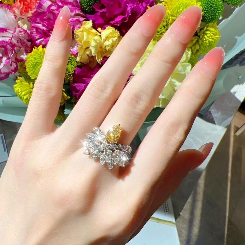 Wedding Rings High Fashion Yellow White Zircon Sparkling Jewelry Women's Prom Accessories Valentine's Day Gifts 2022
Wedding Rings High Fashion Yellow White Zircon Sparkling Jewelry Women's Prom Accessories Valentine's Day Gifts 2022